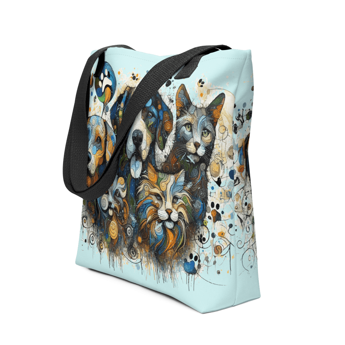 Pawllock - Everyday Bag (Inspired by Pollock) - AOP Tote Bag - Speak Up 4 Paws
