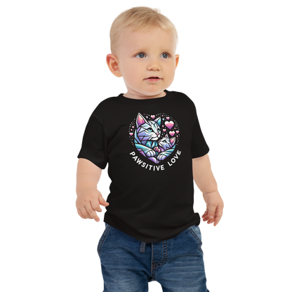 Geometric Whiskerheart - Pawsitive Love - Baby Tee