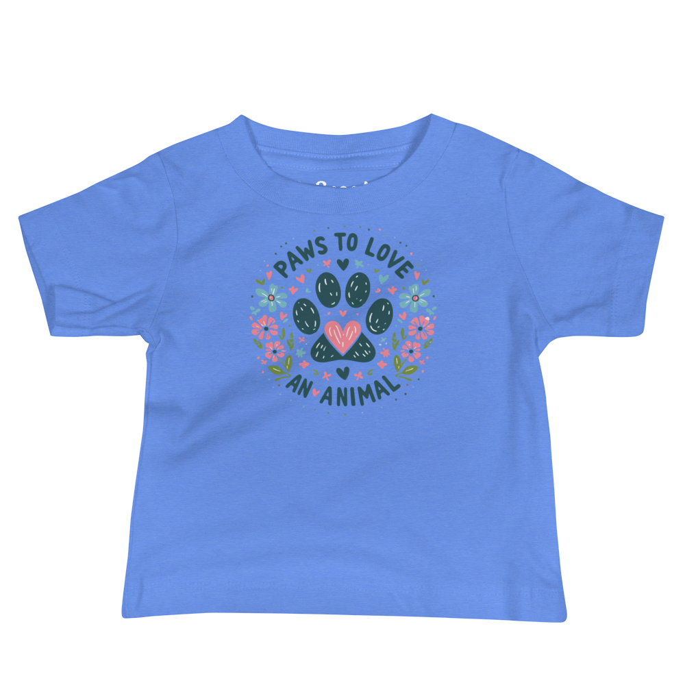 Floral Pawprints - Paws to Love - Baby Tee