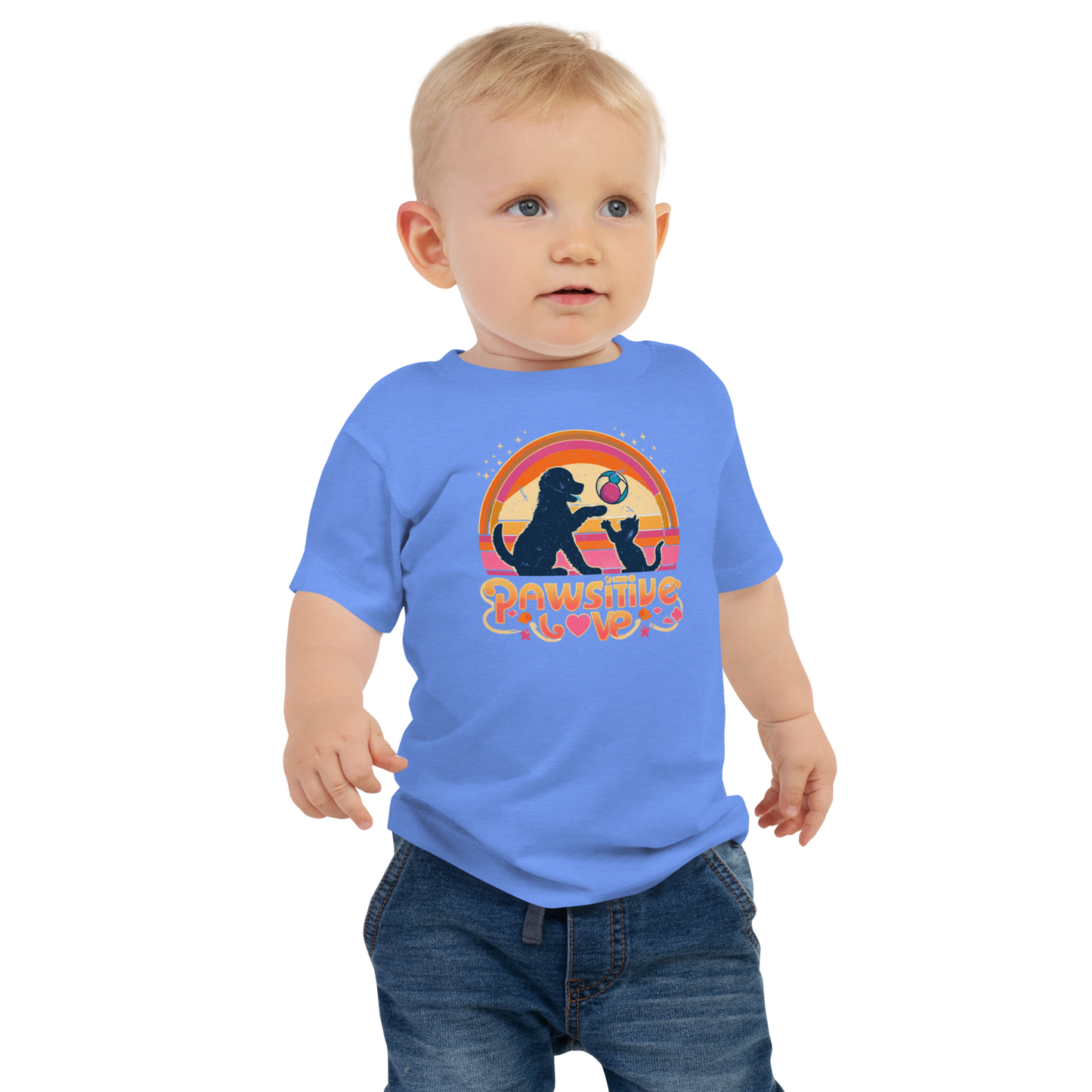 Rainbow Rendezvous - Pawsitive Love - Baby Tee