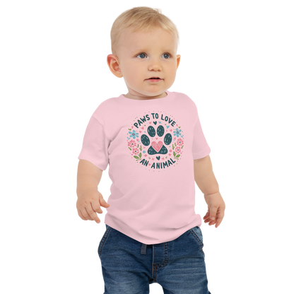 Floral Pawprints - Paws to Love - Baby Tee