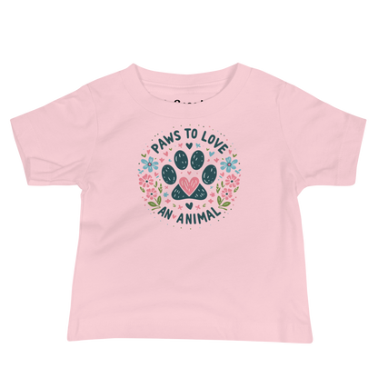 Floral Pawprints - Paws to Love - Baby Tee