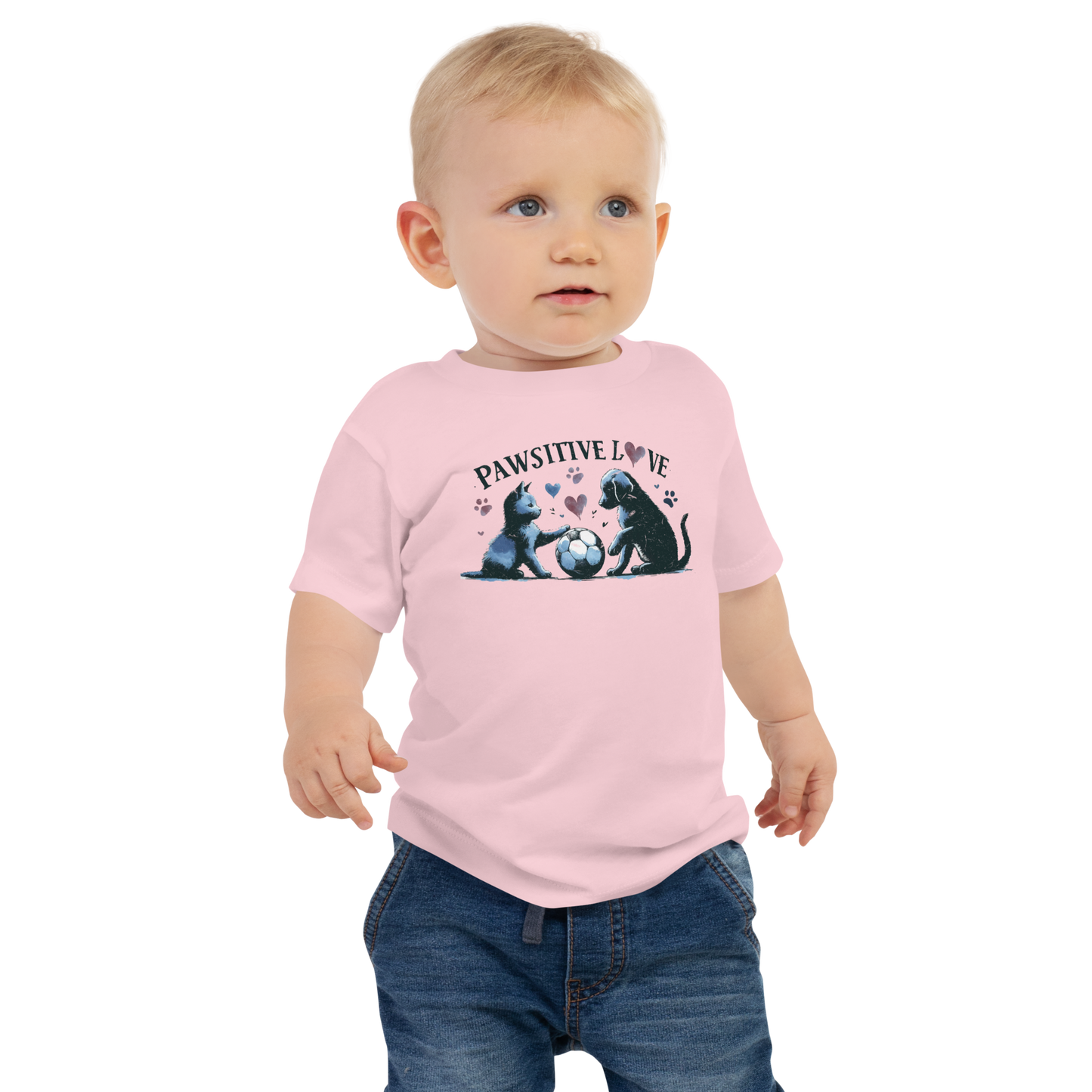 Azure Harmony - Pawsitive Love - Baby Tee