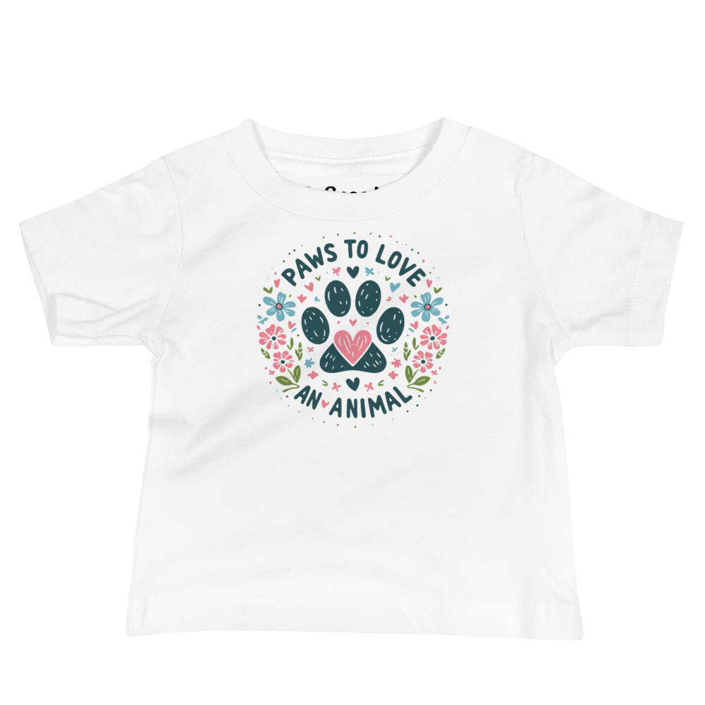 Floral Pawprints - Paws to Love - Baby Tee