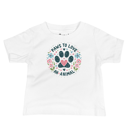 Floral Pawprints - Paws to Love - Baby Tee