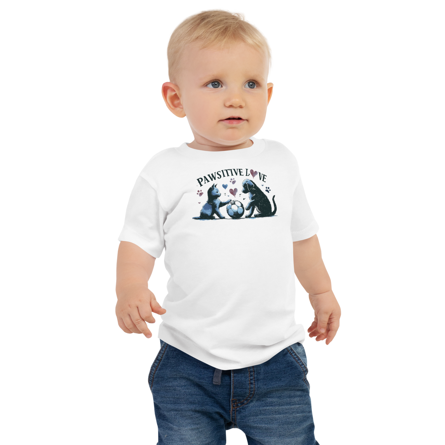 Azure Harmony - Pawsitive Love - Baby Tee