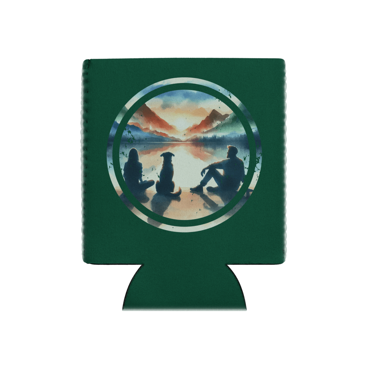 Sunset Reflections - Cool Paws Can Cooler (Color: British Racing Green) - Can Cooler - Speak Up 4 Paws