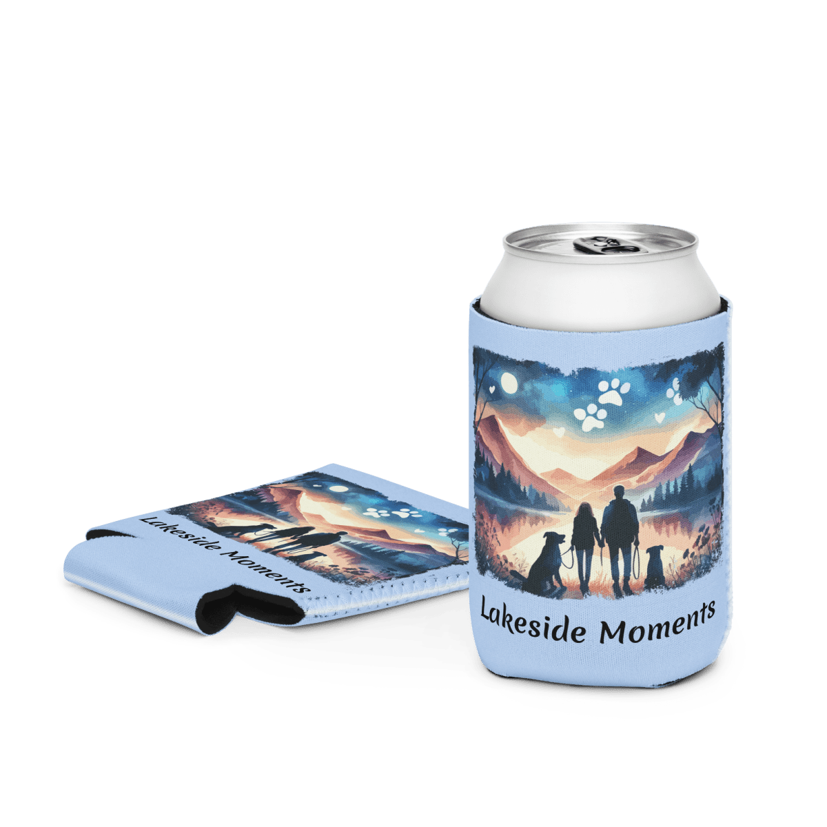 Lakeside Moments - "Wags, Walks & Lakeside Moments" - Cool Paws Can Cooler (Color: Hawkes Blue) - Can Cooler - Speak Up 4 Paws