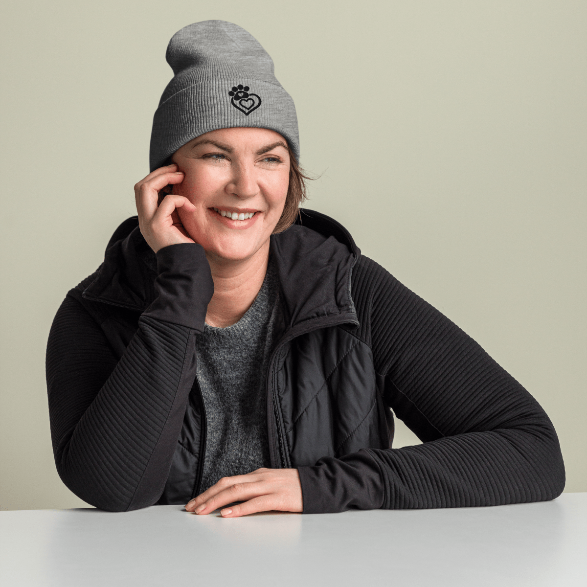 Paw and Heart Connection - Cuffed Beanie - Cuffed Beanie - Speak Up 4 Paws