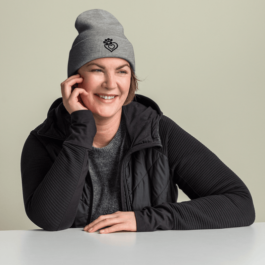 Paw and Heart Connection - Cuffed Beanie - Cuffed Beanie - Speak Up 4 Paws