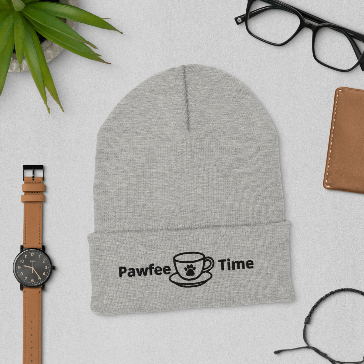 Pawfee Time - Cuffed Beanie - Cuffed Beanie - Speak Up 4 Paws