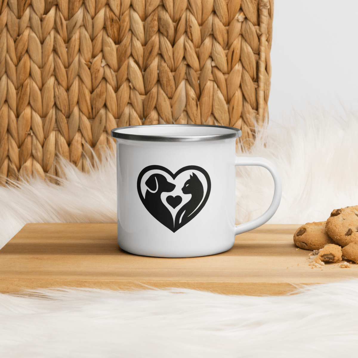 Canine & Feline Love - Enamel Mug | 12 oz. - Enamel Mug - Speak Up 4 Paws