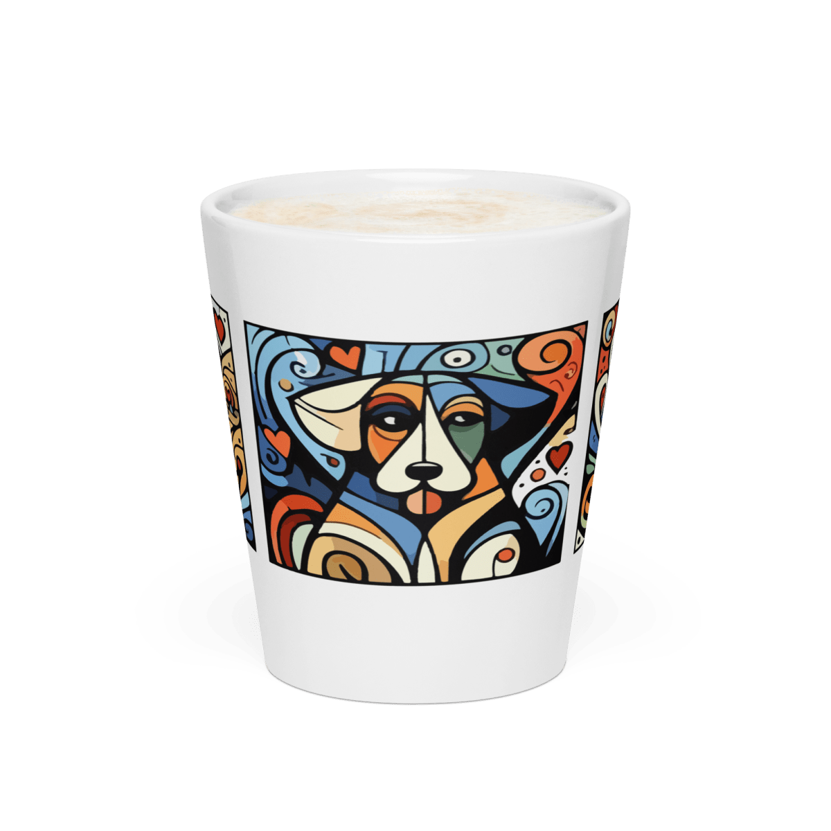 Artful Trio - Latte Mug (Artful Canines) - Latte Mug - Speak Up 4 Paws