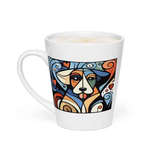 Abstract Buddy - Latte Mug (Artful Canines) - Latte Mug - Speak Up 4 Paws