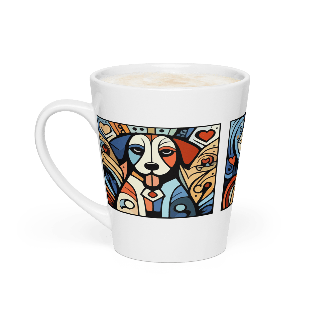 Artful Trio - Latte Mug (Artful Canines) - Latte Mug - Speak Up 4 Paws