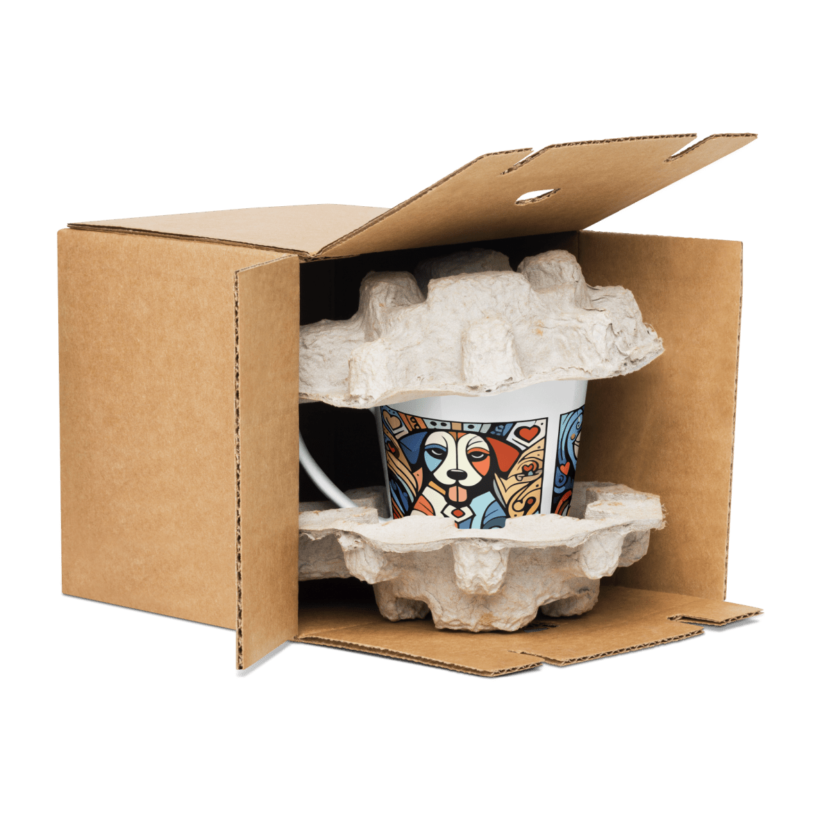 Artful Trio - Latte Mug (Artful Canines) | 12 oz. - Latte Mug - Speak Up 4 Paws