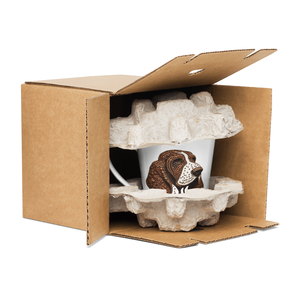 Brewster the Basset - Latte Mug | 12 oz. - Latte Mug - Speak Up 4 Paws