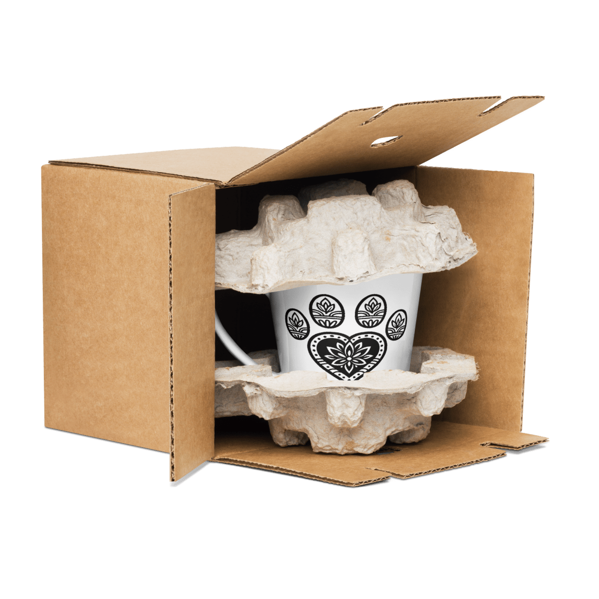 Mandala Paw - Latte Mug | 12 oz. - Latte Mug - Speak Up 4 Paws