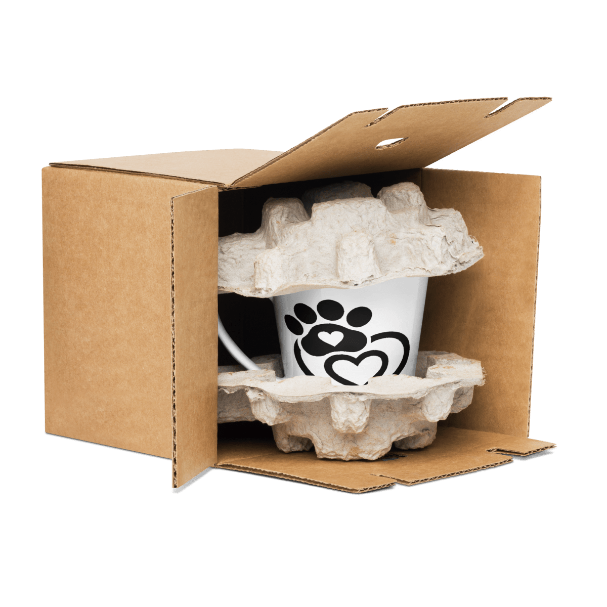 Paw & Heart Connection - Latte Mug | 12 oz. - Latte Mug - Speak Up 4 Paws