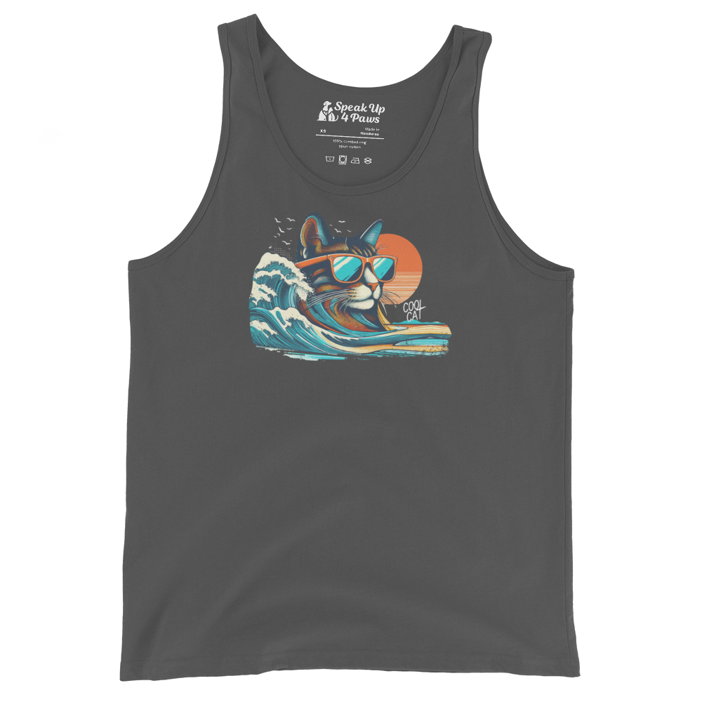 Feline Surf - Cool Cat - Unisex Tank Top