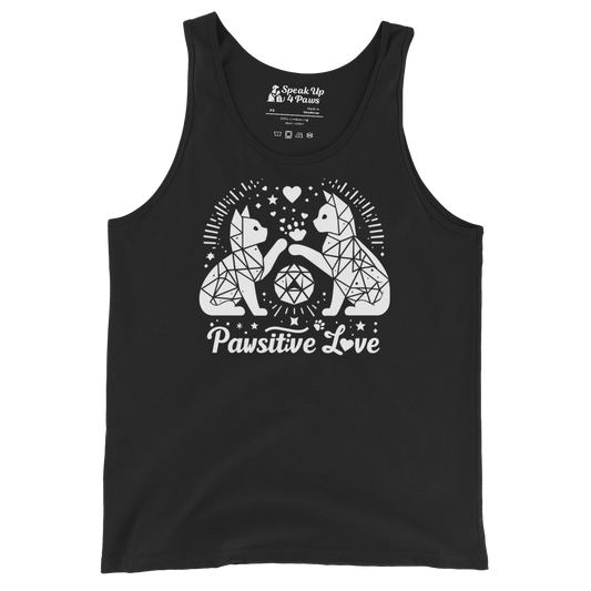 Geometric Whiskerplay - Pawsitive Love - Unisex Tank Top