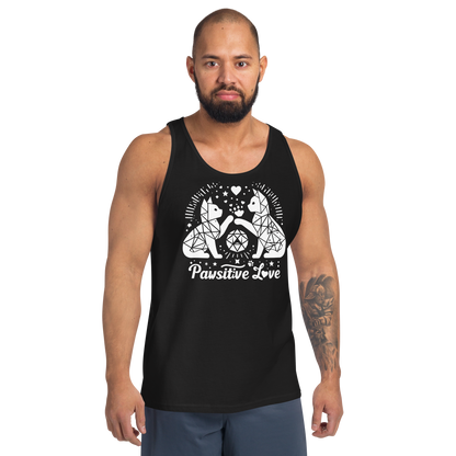 Geometric Whiskerplay - Pawsitive Love - Unisex Tank Top