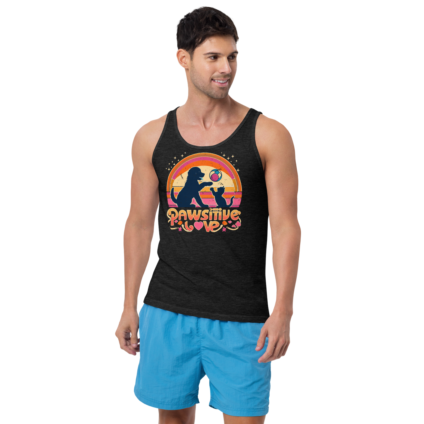 Rainbow Rendezvous - Pawsitive Love - Unisex Tank Top