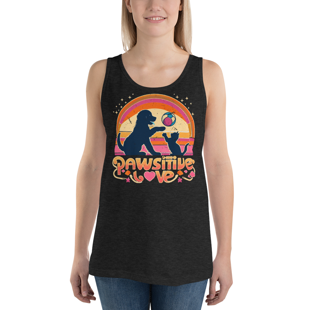 Rainbow Rendezvous - Pawsitive Love - Unisex Tank Top