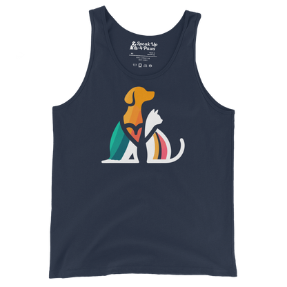 Unity Paws - Dog and Cat - Unisex Tank Top