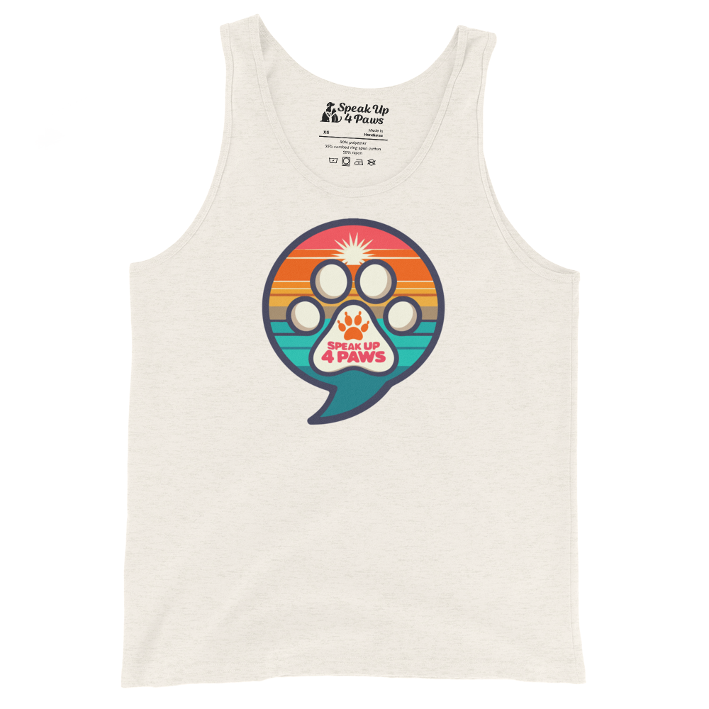 Speak Up 4 Paws - 1970s - Unisex Tank Top