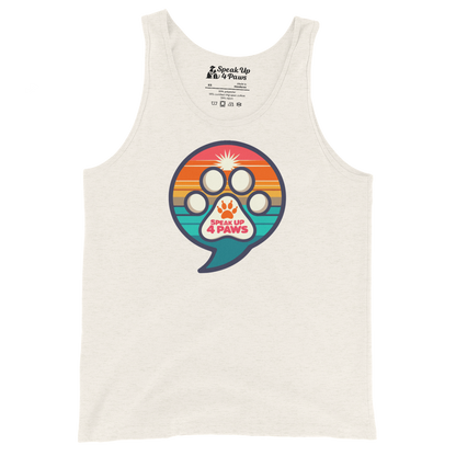 Speak Up 4 Paws - 1970s - Unisex Tank Top