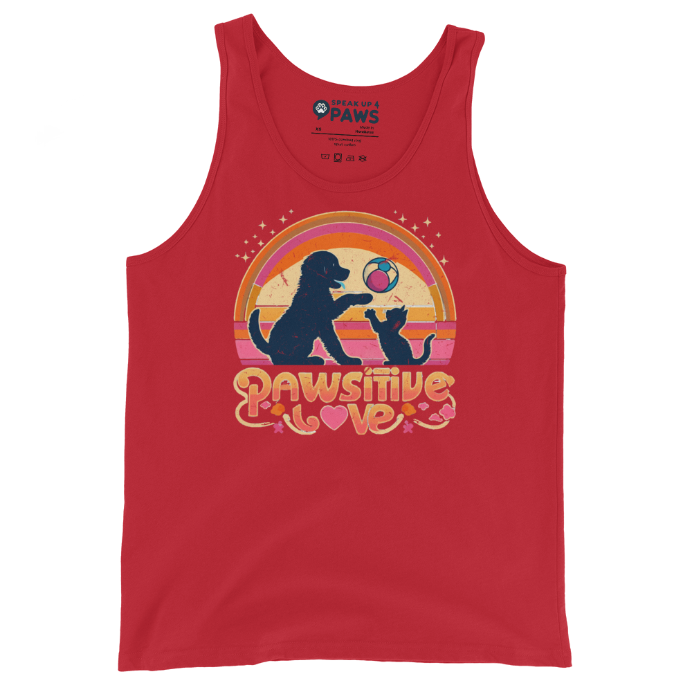 Rainbow Rendezvous - Pawsitive Love - Unisex Tank Top