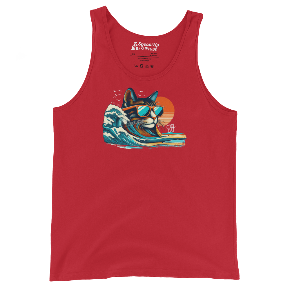 Feline Surf - Cool Cat - Unisex Tank Top