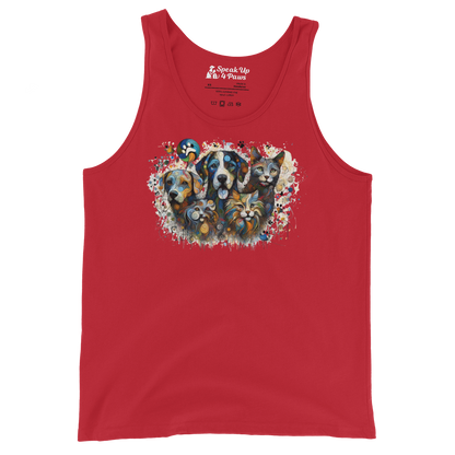 Paws in Colorful Conversation - Pollock - Unisex Tank Top