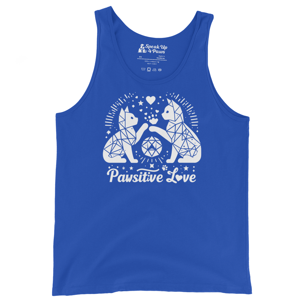 Geometric Whiskerplay - Pawsitive Love - Unisex Tank Top