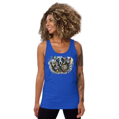 Paws in Colorful Conversation - Pollock - Unisex Tank Top