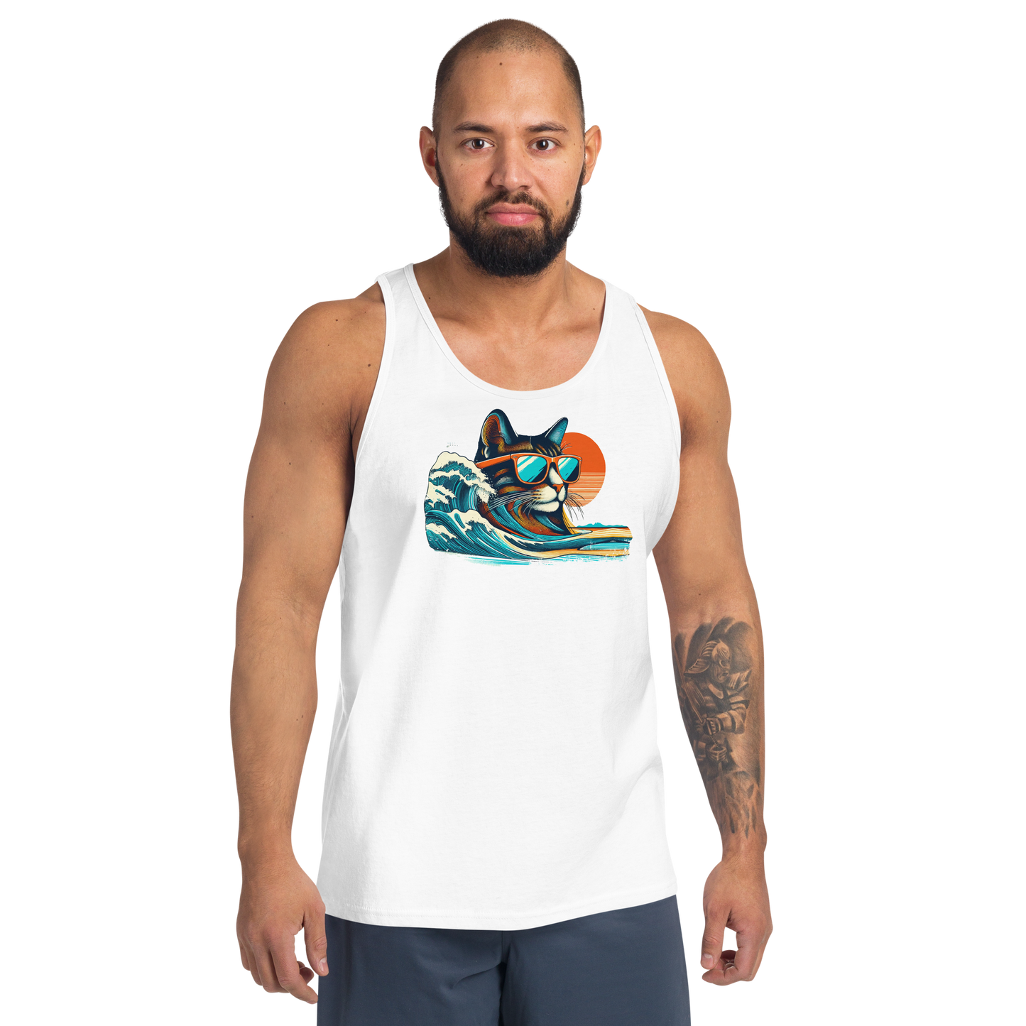 Feline Surf - Cool Cat - Unisex Tank Top