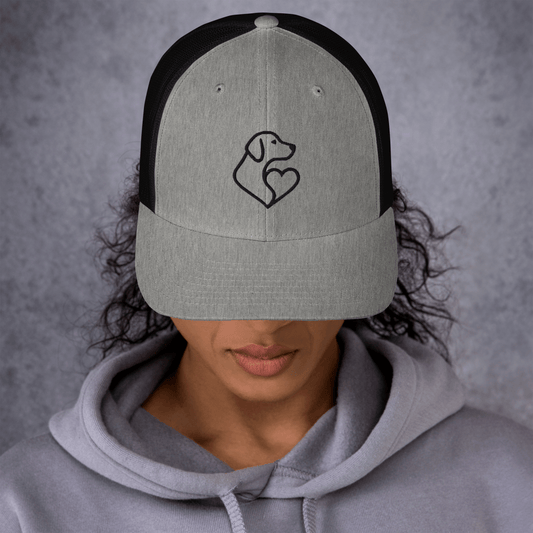 Dog and Heart - Trucker Hat - Trucker Hat - Speak Up 4 Paws