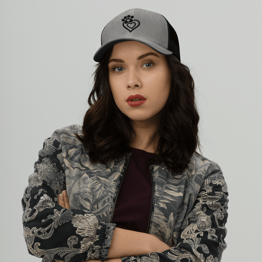 Paw and Heart Connection - Trucker Hat - Trucker Hat - Speak Up 4 Paws