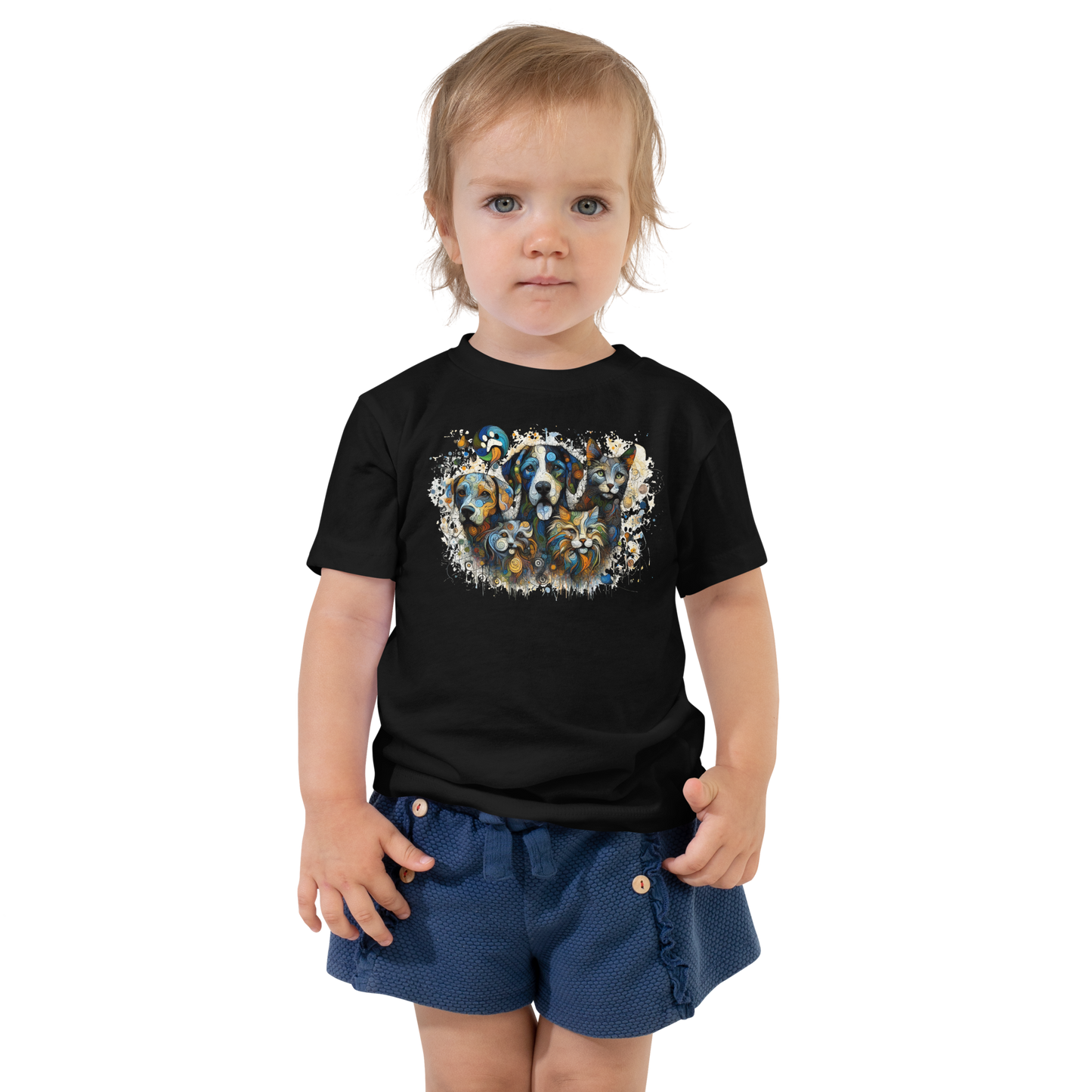 Paws in Colorful Conversation - Pollock - Toddler Tee