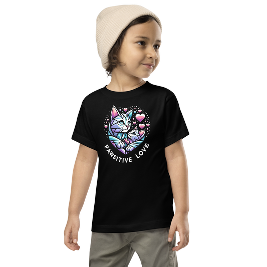 Geometric Whiskerheart - Pawsitive Love - Toddler Tee