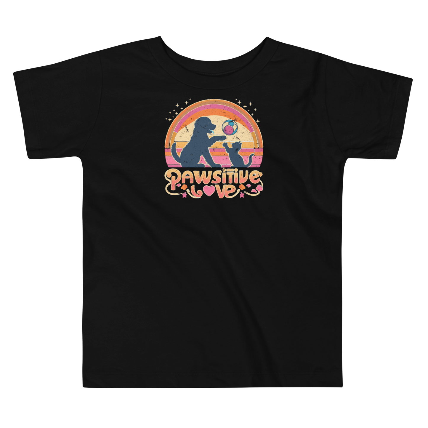 Rainbow Rendezvous - Pawsitive Love - Toddler Tee