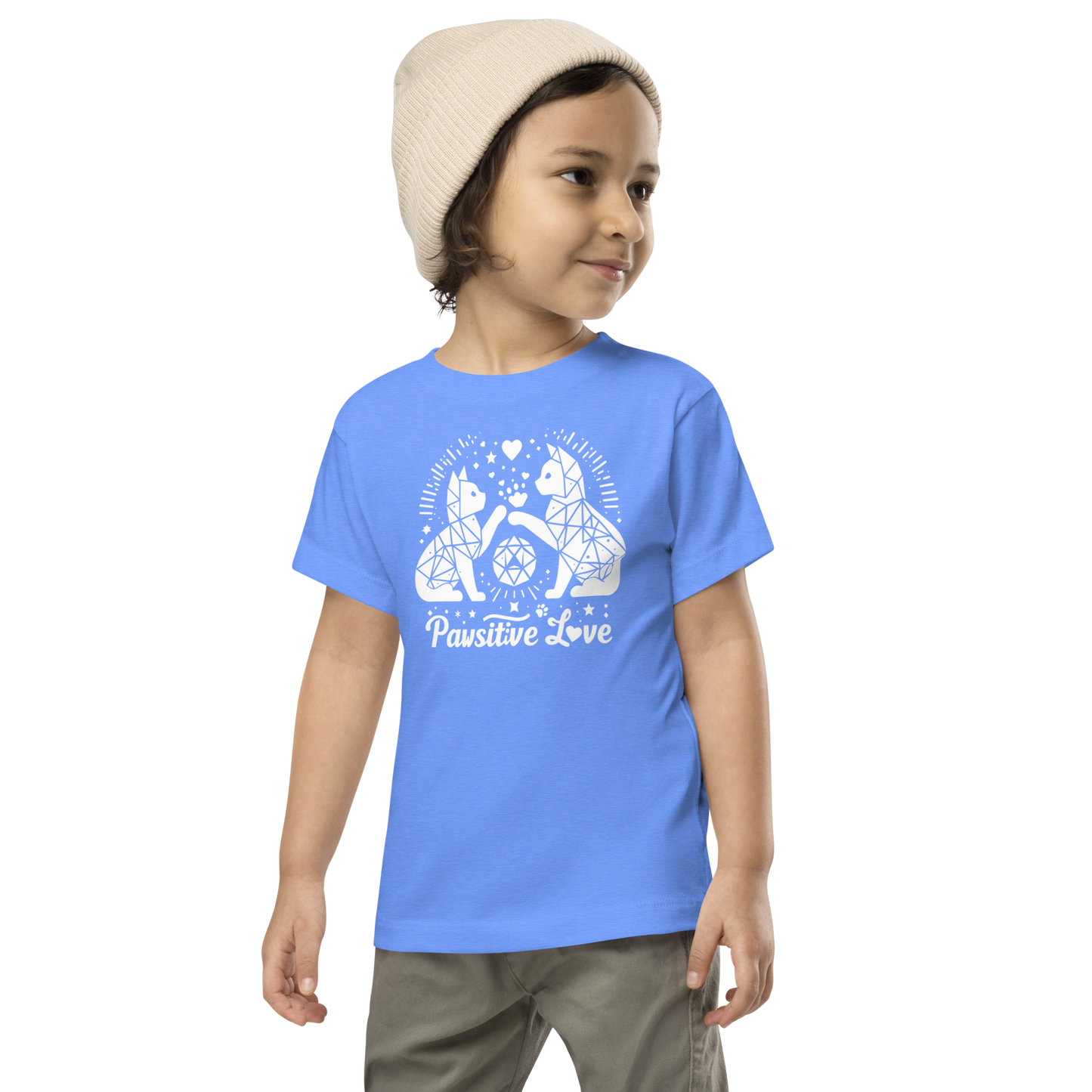 Geometric Whiskerplay - Pawsitive Love - Toddler Tee