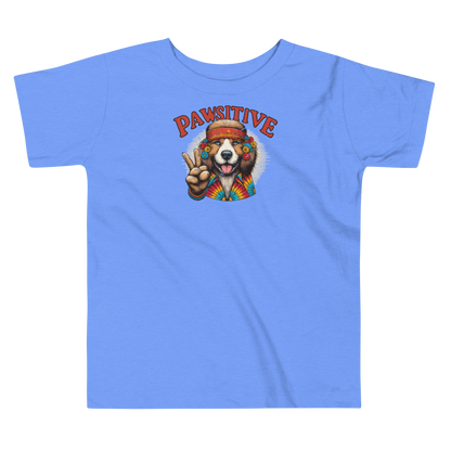 Groovy Canine Vibes - Pawsitive Peace - Toddler Tee