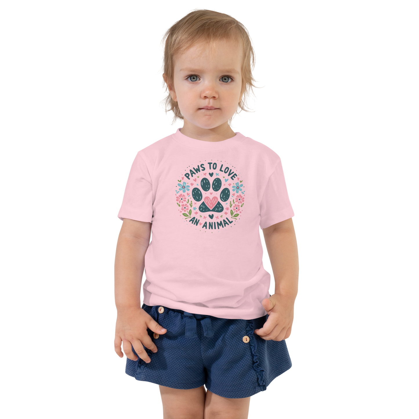 Floral Pawprints - Paws to Love - Toddler Tee