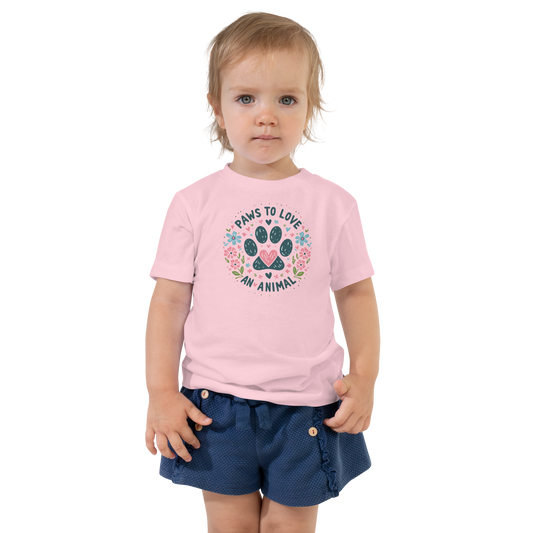 Floral Pawprints - Paws to Love - Toddler Tee