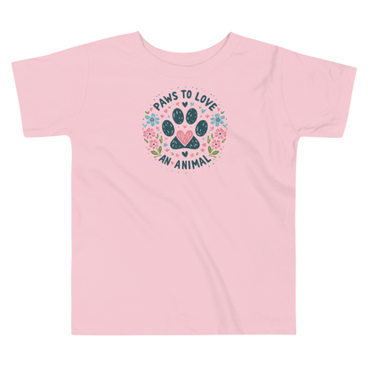 Floral Pawprints - Paws to Love - Toddler Tee