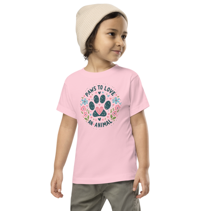 Floral Pawprints - Paws to Love - Toddler Tee