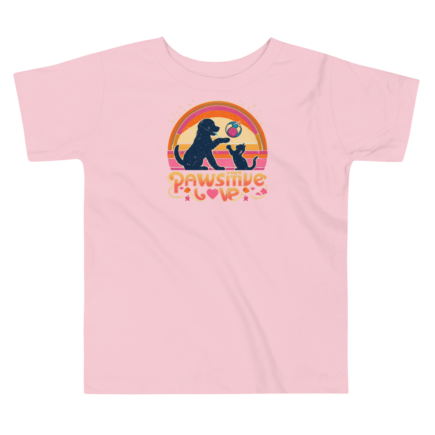 Rainbow Rendezvous - Pawsitive Love - Toddler Tee