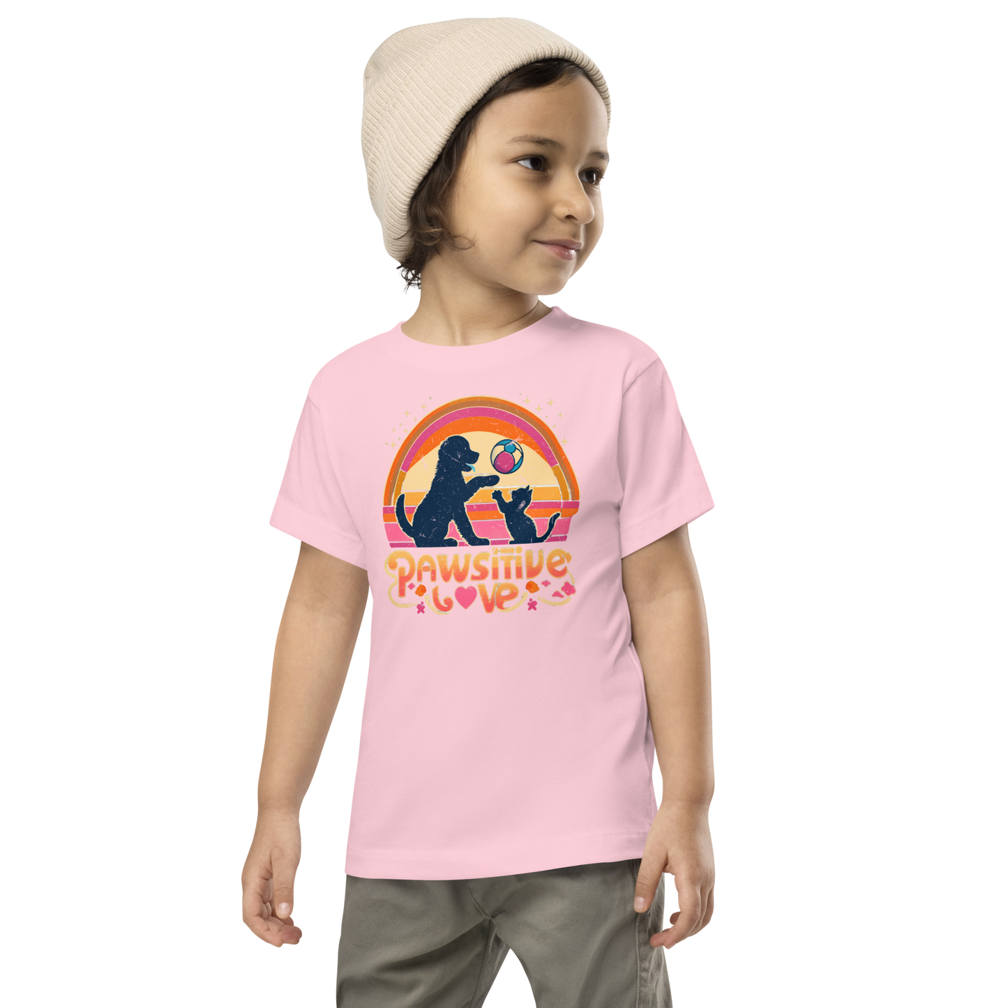 Rainbow Rendezvous - Pawsitive Love - Toddler Tee